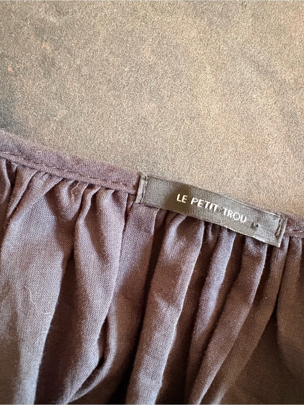 Le Petit Trou Black V-Neck Maxi Dress with Tan Belt - Picture 2 of 12